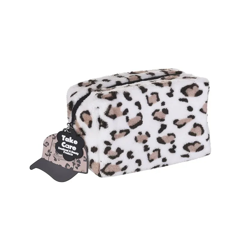 3661075401368WORDS Plush Pouch Leopard_beautyfree.gr