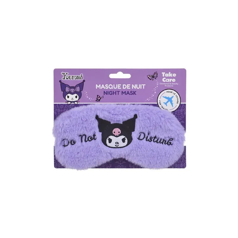 3661075397548HELLO KITTY Kuro Plush Mask Satin Night Travel_beautyfree.gr