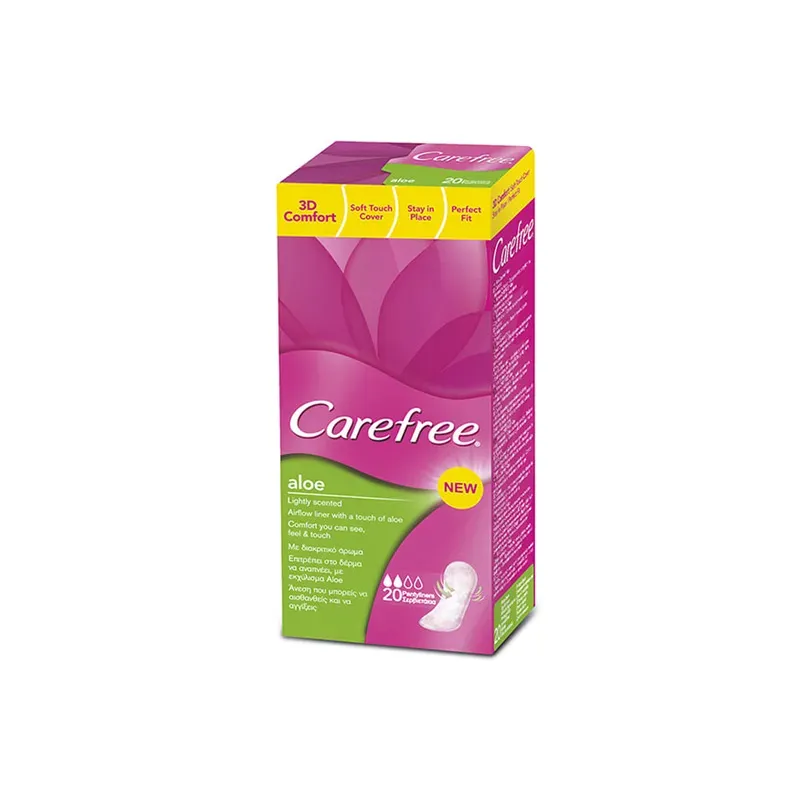 3574660224849CAREFREE Σερβιετάκια Cotton Feel Aloe Vera 20τμχ_beautyfree.gr