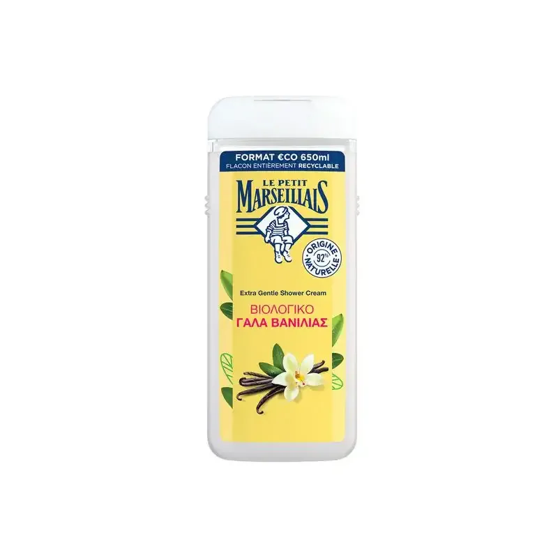 LE PETIT MARSEILLAIS Αφρόλουτρο με Βιολογικό Γάλα Βανίλιας 650ml