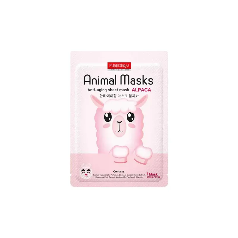 5903271857371PUREDERM Animal Mask Alpaca 21 ml_beautyfree.gr