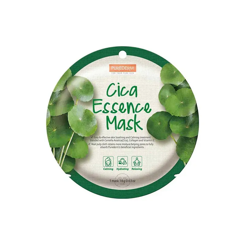 8809541196799PUREDERM Cica Essence Mask 18gr_beautyfree.gr