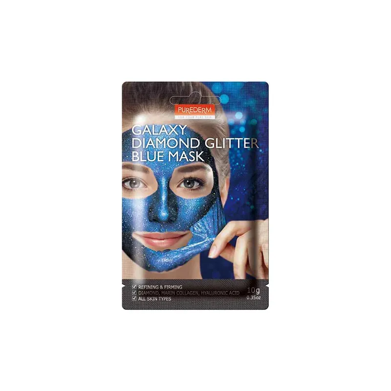 8809541190933PUREDERM Galaxy Diamond Glitter Blue Mask 10gr_beautyfree.gr
