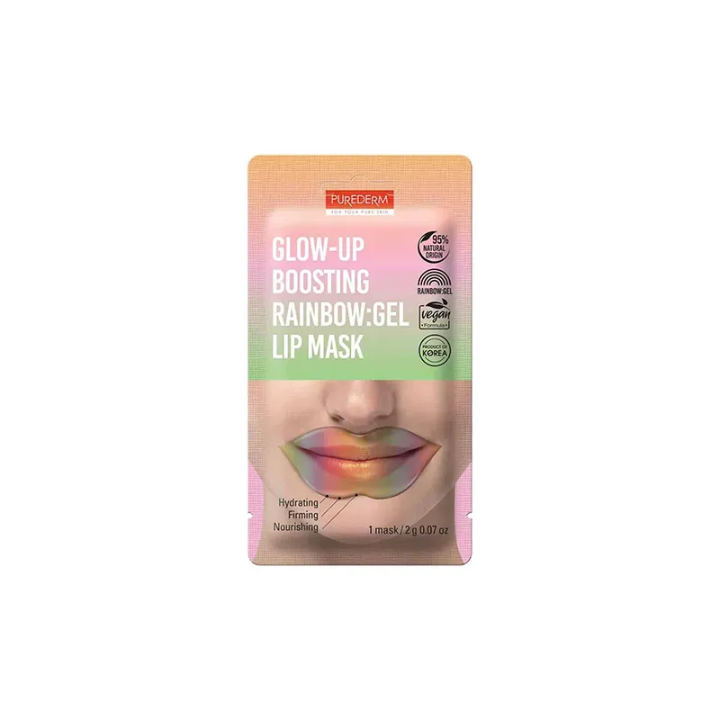 8809738320600PUREDERM Glow-Up Boosting Rainbow:Gel Lip Mask 2gr_beautyfree.gr