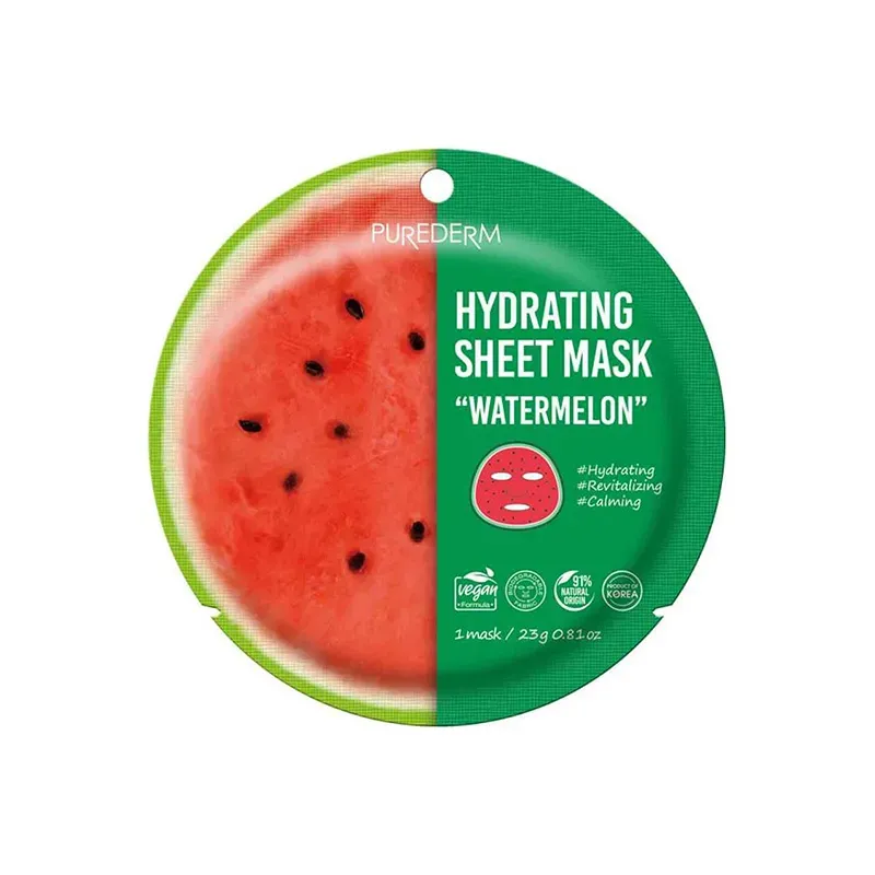 8809738323403PUREDERM Hydrating Sheet Mask Watermelon 23gr_beautyfree.gr