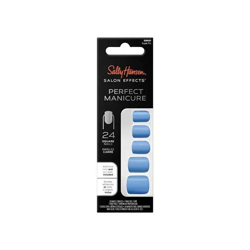 3616304012174SALLY HANSEN SALON EFFECTS False Nails Square Sugar Fix_beautyfree.gr