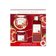 5037200001259SUNDAY RAIN Blossom Pomegranate & Fig Trio Bubble Bath-Crystal Bath-Body Scrub Set_beautyfree.gr