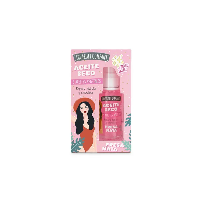 8436559718790THE FRUIT COMPANY Dry Oil with Glitter -Strawberry & Cream 40ml (18837-3)_beautyfree.gr