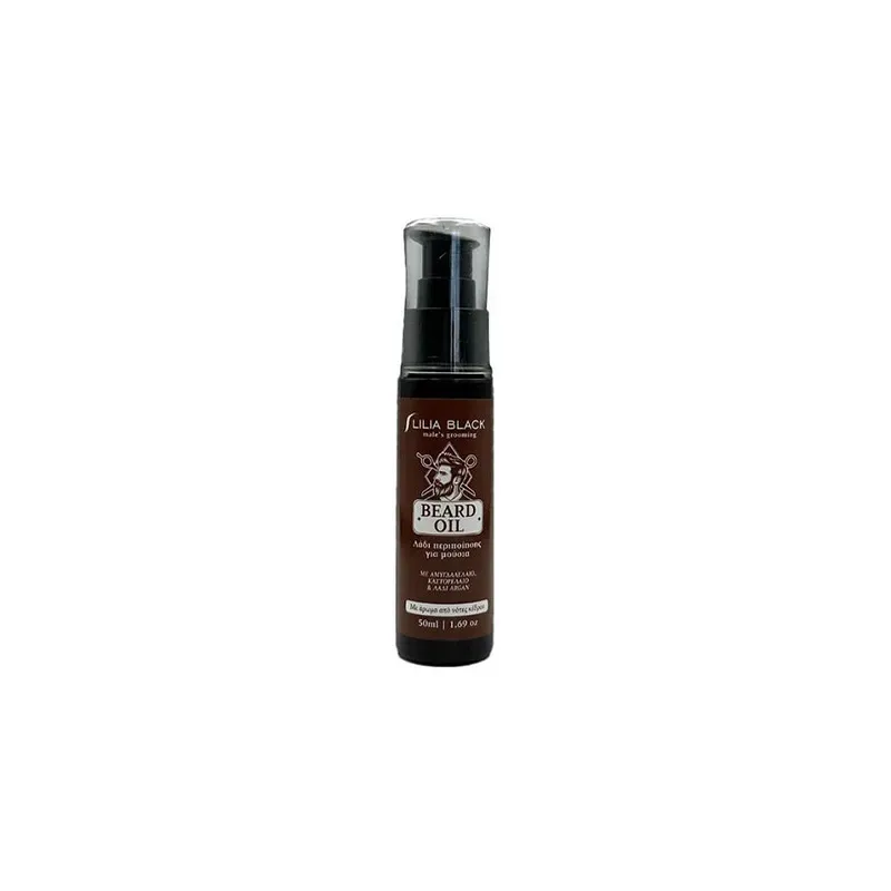 5204516200045LILIA BLACK Beard Oil 50ml_beautyfree.gr