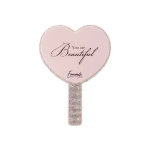 5214002949327EMMANOUELA COSMETICS Pink Glam Hand Mirror_beautyfree.gr