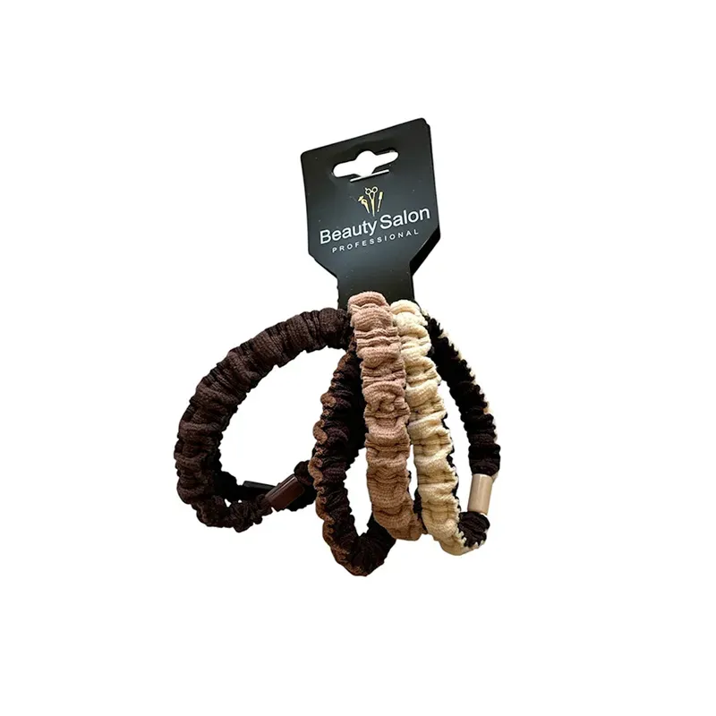 5207440009043BEAUTY SALON Λαστιχάκια Μαλλιών Γήινα Χρώματα 5τμχ_beautyfree.gr