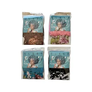 5207440009463BEAUTY SALON Satin Bonnet Σκουφάκι Ύπνου Λουλούδια_beautyfree.gr