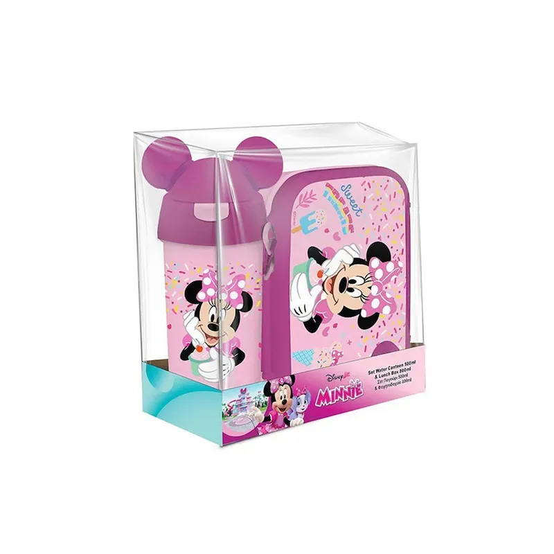 5205698823053MINNIE Σετ Φαγητοδοxειο Pp 800ml & Παγουρι Pp 500ml_beautyfree.gr