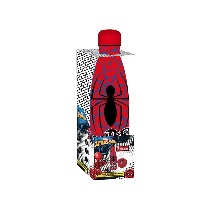 5205698823114SPIDERMAN Σετ Φαγητοδοxειο Pp 130ml & Παγουρι Ανοξειδωτο 500ml _beautyfree.gr