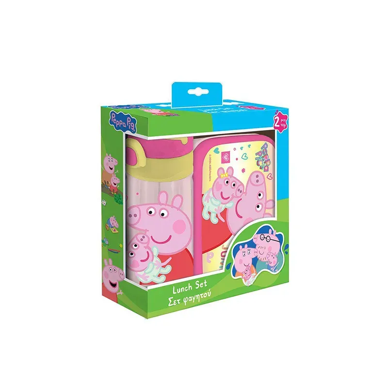 5205698822957PEPPA PIG Σετ Φαγητοδοxειο Pp 800ml & Παγουρι Pp 500ml _beautyfree.gr