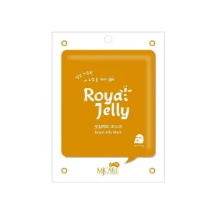 8809220800177MJCARE Royal Jelly Υφασμάτινη Μάσκα Προσώπου Βασιλικού Πολτού 22Gr_beautyfree.gr