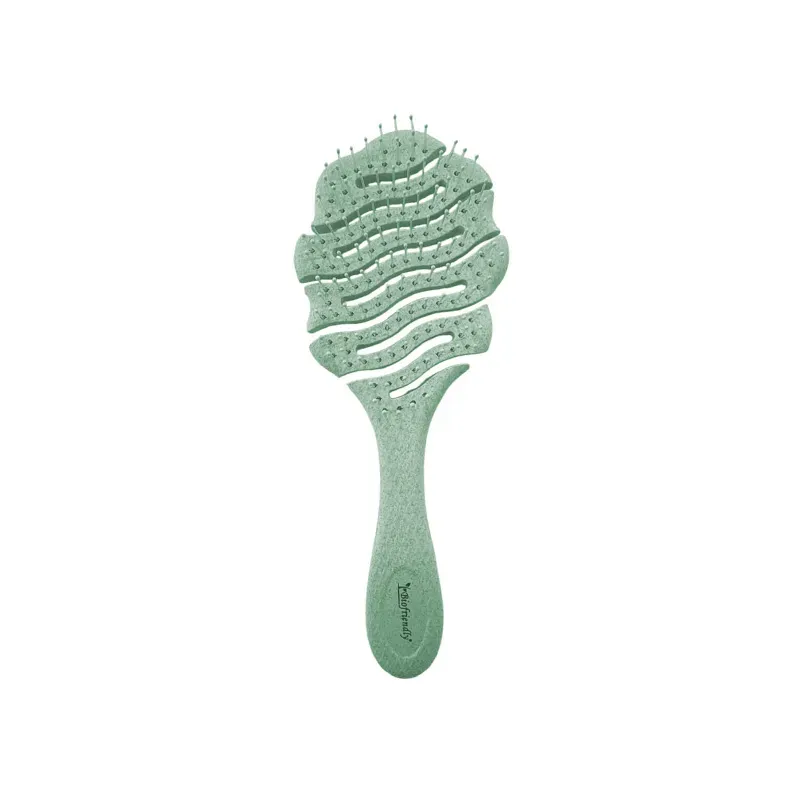 5213012284602BIOFRIENDLY Βουρτσα Μαλλιων Wheat Straw+Pp Green (840031)_beautyfree.gr