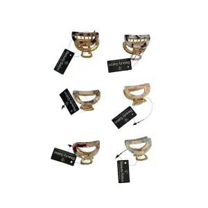 5207440010193BEAUTY SALON Κλάμερ Μεταλλικό Marble Σχέδιο _beautyfree.gr