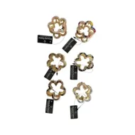 5207440010216BEAUTY SALON Κλάμερ Μεταλλικό Marble Λουλούδι _beautyfree.gr