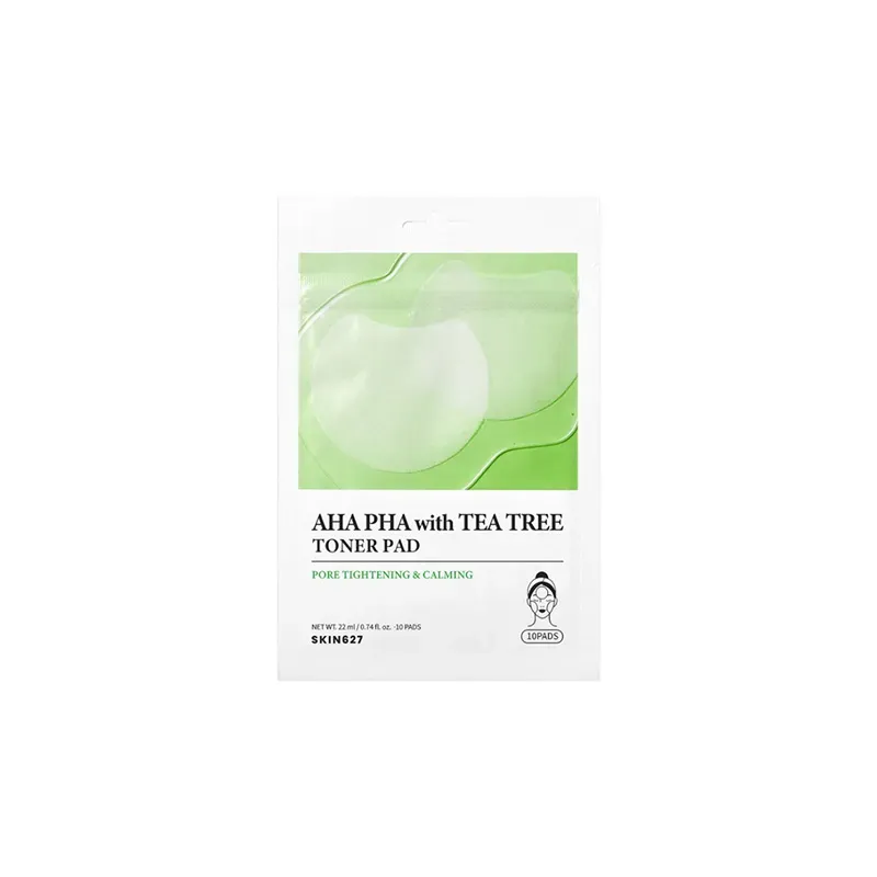 8809696985125SKIN627 Toner Pad AHA PHA with Tea Tree 10pcs_beautyfree.gr