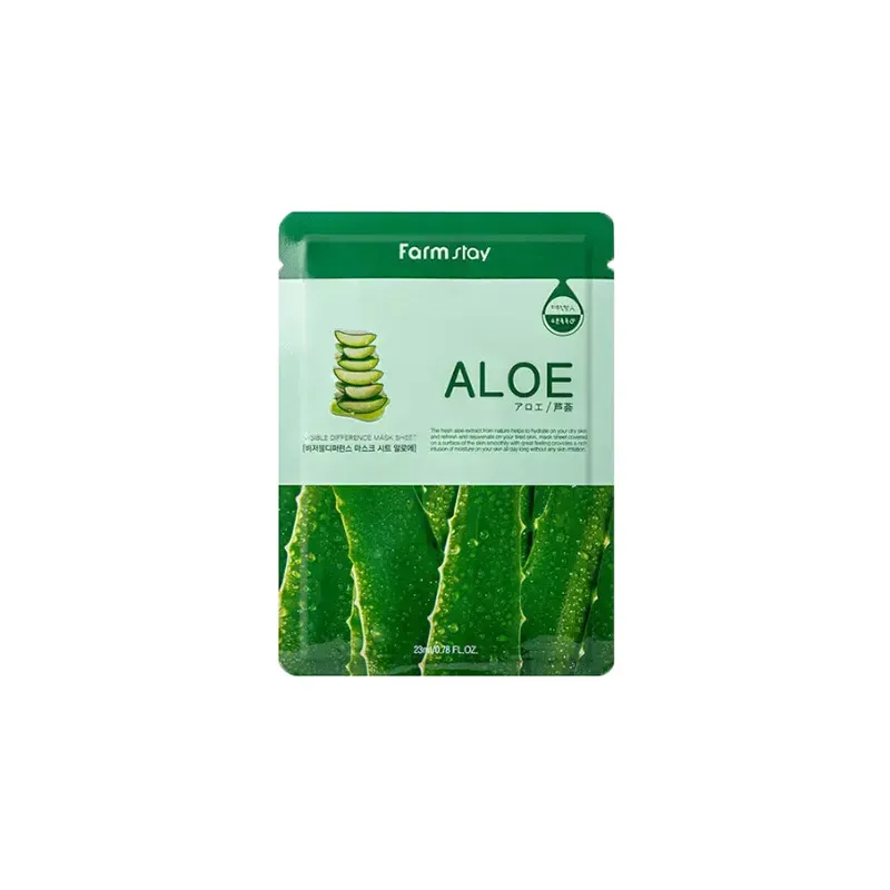 8800260032061FARMSTAY Visible Difference Mask Sheet Aloe 23ml_beautyfree.gr