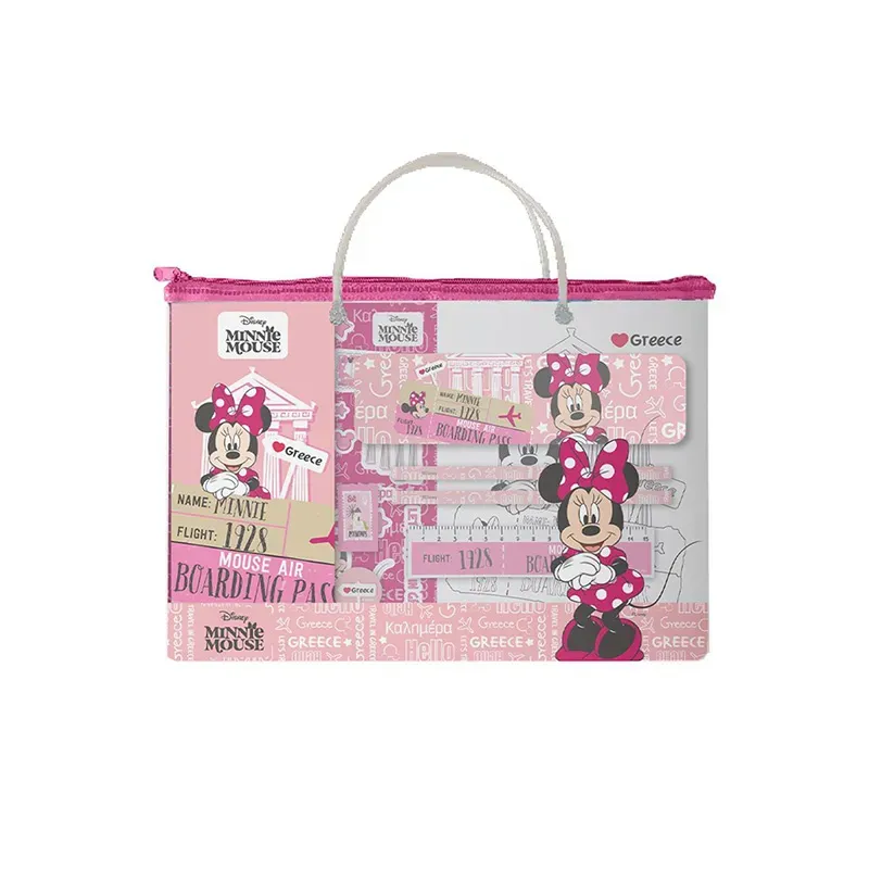 5205698838002HELLO GREECE MINNIE Σχολικο Σετ Σε Τσαντακι Pvc 17Τμχ _beautyfree.gr